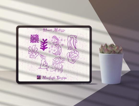 15 Line Art Matisse Brushes for Procreate V5