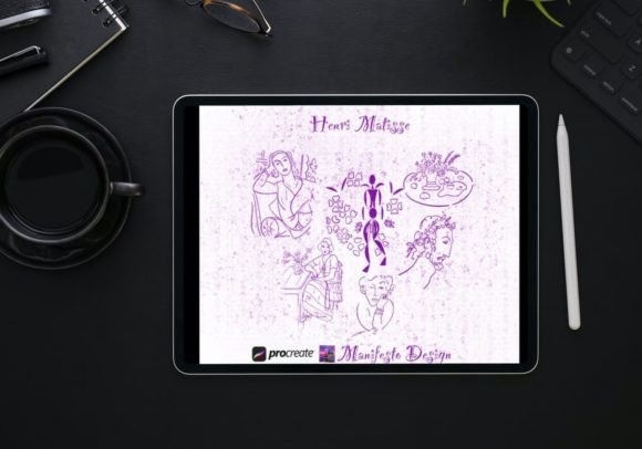 15 Line Art Matisse for Procreate V 12: Bringing Modernist Simplicity to Digital Design