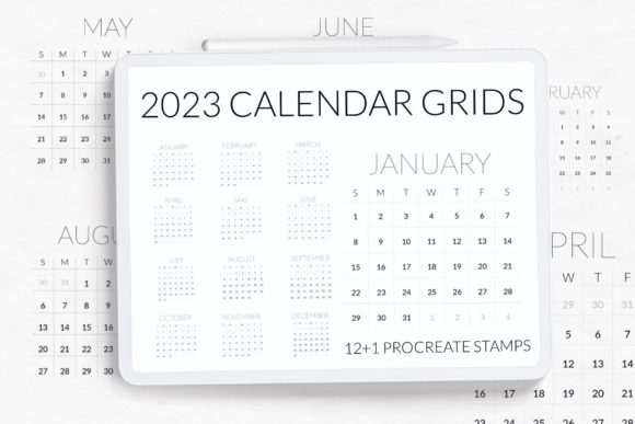 2023 Calendar Stamps for Procreate