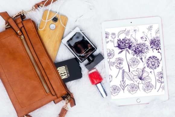 33 Beautiful Wild Flowers Brush Stamps