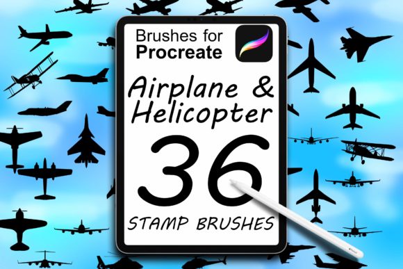 36 Airplane Helicopter for Procreate: Elevating Digital Illustration