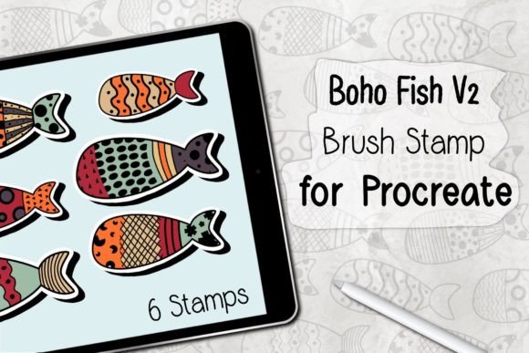 Boho Fish V2 Procreate Brush Stamp Guide