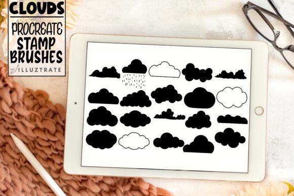 Cloud Stamp Brush for Procreate