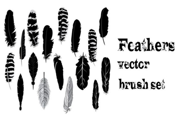 Feathers Brush Set for Illustrator