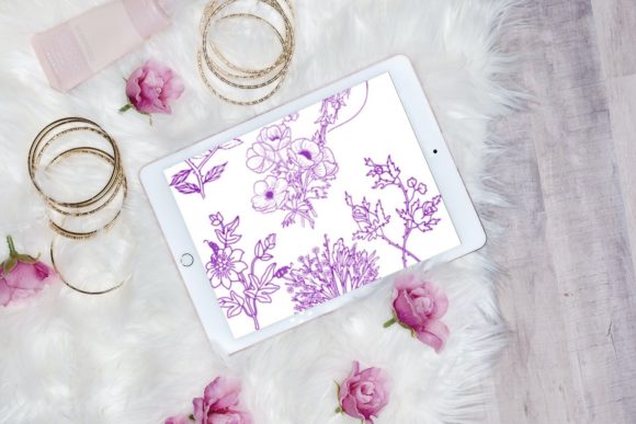 Integrating 15 Beautiful Flowers Brush Stamps V 17 into Your Digital Design Workflow