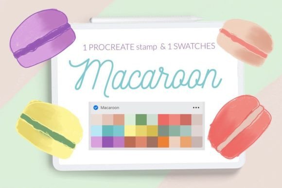 Macaroon Procreate Stamp and Soft Macaroon: Integrating Sweet Aesthetics into Your Digital Workflow