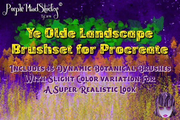 Mastering Digital Environments with Ye Olde Landscape Brushset for Procreate