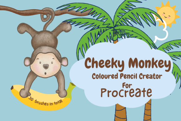 Mastering the Cheeky Monkey Coloured Pencil Procreate Brush Set for Digital Artistry