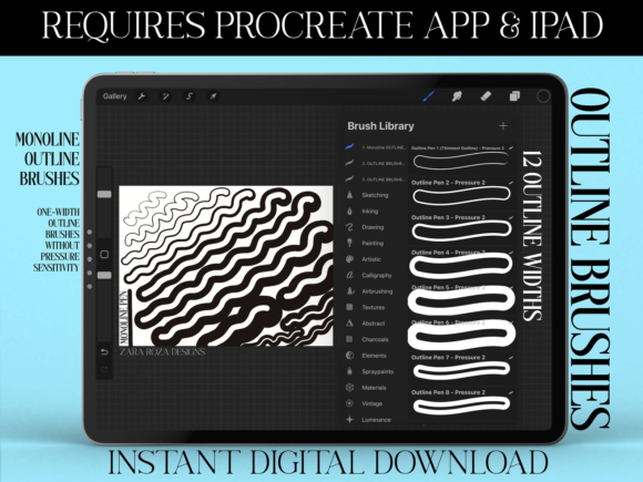 Refining Digital Precision: How the Procreate Outline Brush Set Bundle Elevates Modern Illustration