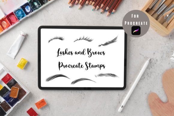 Strategic Visual Planning with Lashes and Brows Procreate Stamps